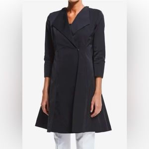 Lafayette 148 New York Poly Sateen Oversized Swing Topper Cocktail Coat, 4